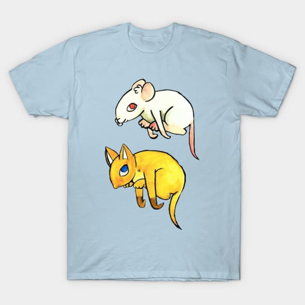 cat and mouse T-Shirt by Blue Afro